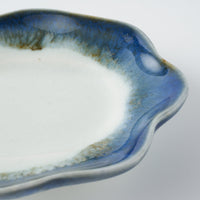 作家 水谷和音 変形小皿(アイアンブルー) 作家 水谷和音 陶磁器作家もの