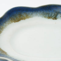 作家 水谷和音 変形小皿(アイアンブルー) 作家 水谷和音 陶磁器作家もの