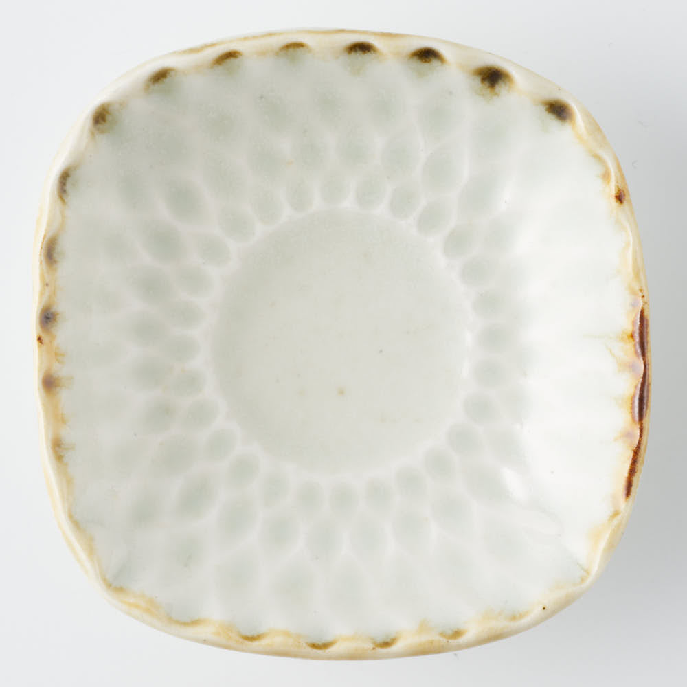 作家 水谷和音 網豆皿(灰釉) 作家 水谷和音 陶磁器作家もの