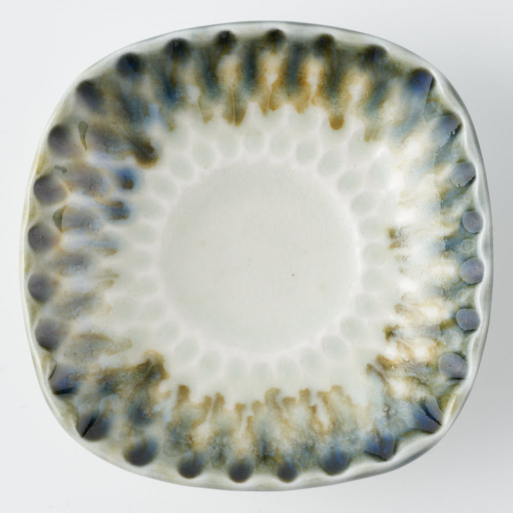 作家 水谷和音 網豆皿(アイアンブルー) 作家 水谷和音 陶磁器作家もの