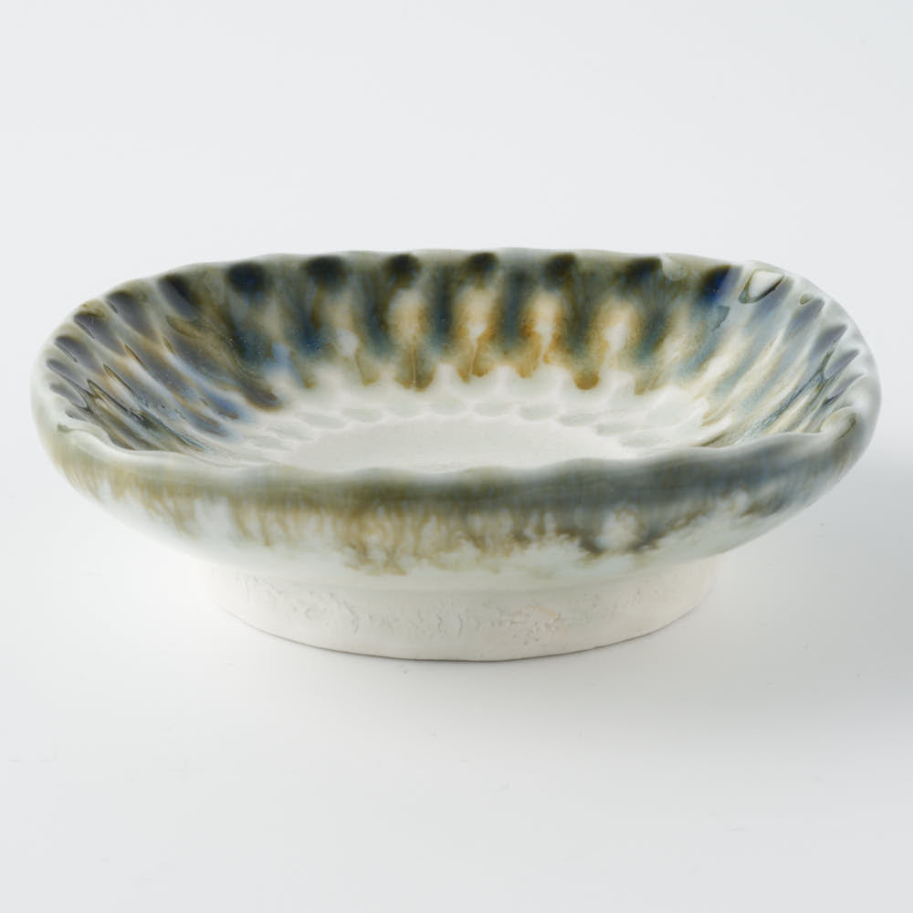 作家 水谷和音 網豆皿(アイアンブルー) 作家 水谷和音 陶磁器作家もの