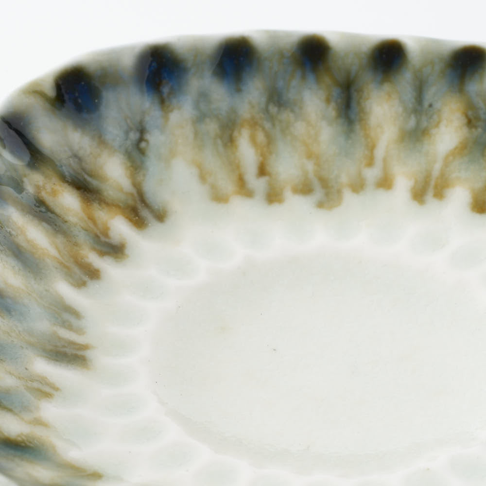 作家 水谷和音 網豆皿(アイアンブルー) 作家 水谷和音 陶磁器作家もの