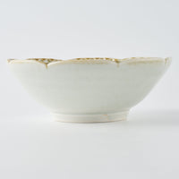 作家 水谷和音 しのぎ輪花 4寸鉢(灰釉) 作家 水谷和音 陶磁器作家もの