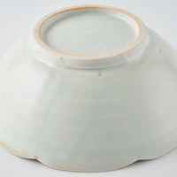 作家 水谷和音 しのぎ輪花 6寸鉢(灰釉) 作家 水谷和音 陶磁器作家もの