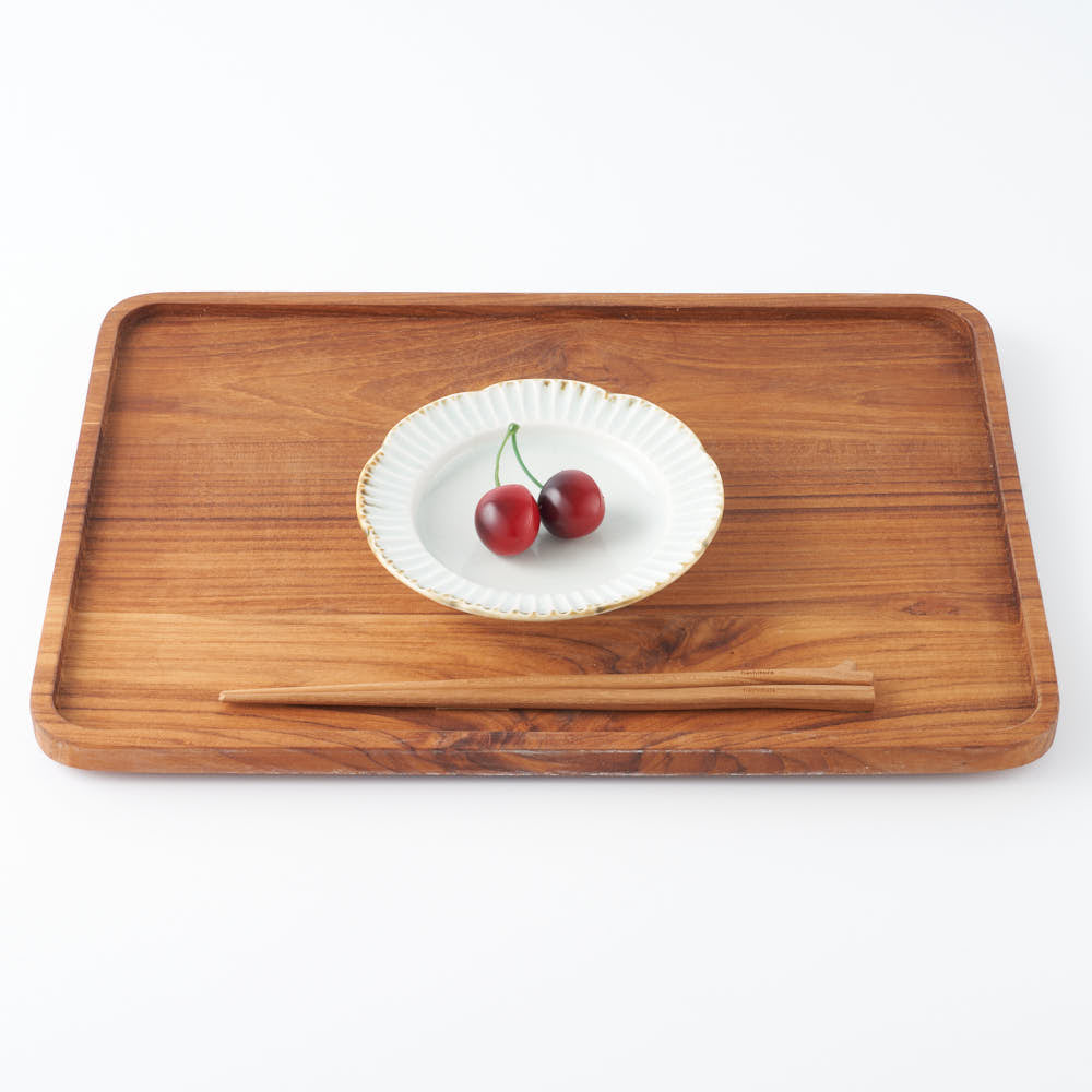 作家 水谷和音 しのぎ輪花 4寸リム皿(灰釉) 作家 水谷和音 陶磁器作家もの