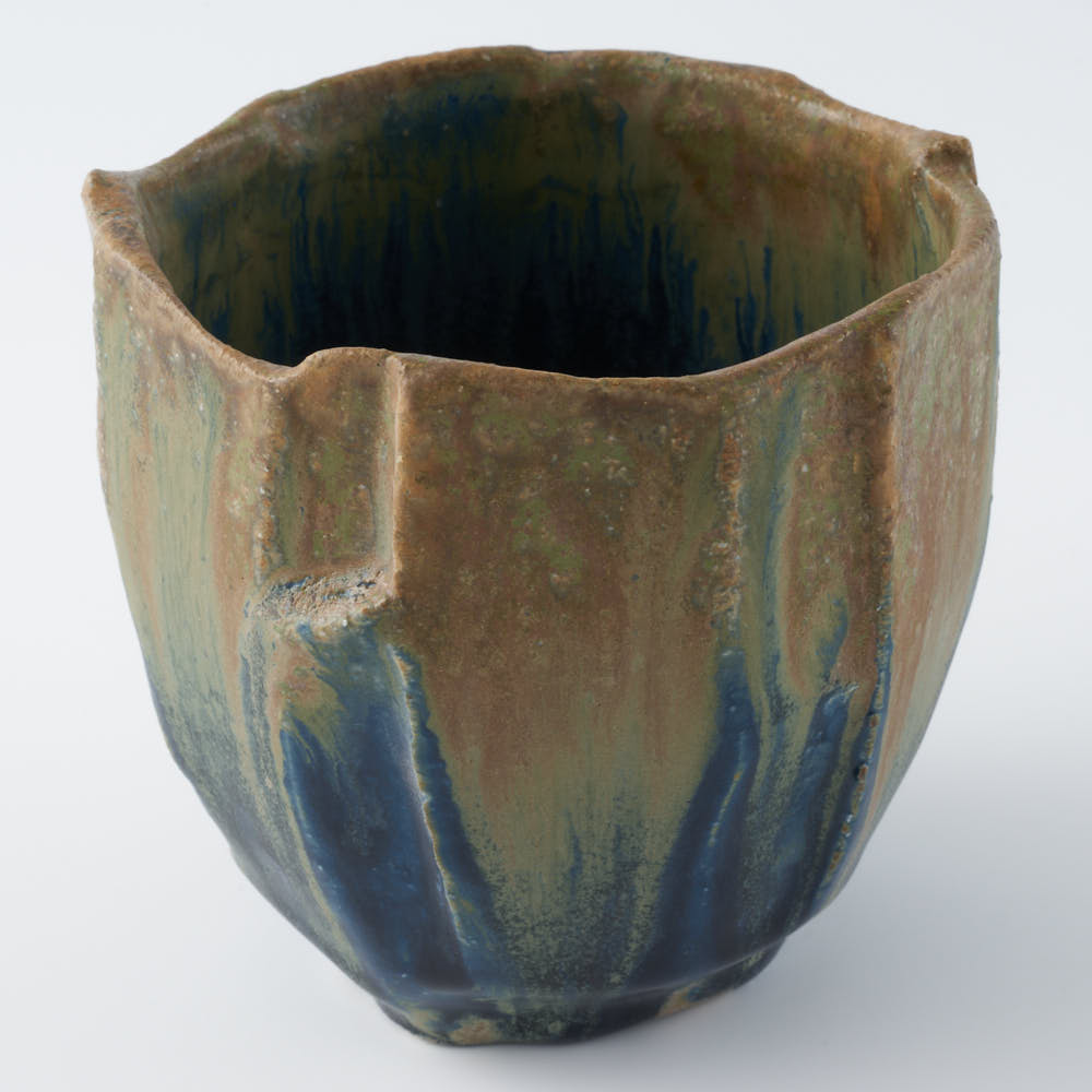 作家 山本一仁 紺碧釉 面取フリーカップ ¥2,530 大人の焼き物