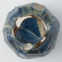 作家 山本一仁 紺碧釉 面取フリーカップ 作家 山本一仁 陶磁器作家もの