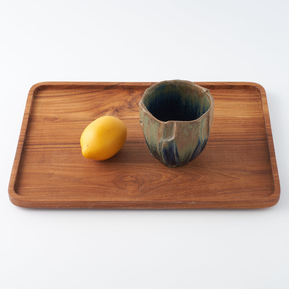 作家 山本一仁 紺碧釉 面取フリーカップ 作家 山本一仁 陶磁器作家もの