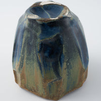 作家 山本一仁 紺碧釉 面取フリーカップ 作家 山本一仁 陶磁器作家もの