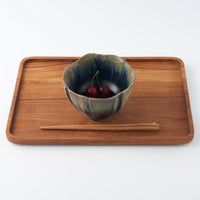 作家 山本一仁 紺碧釉 面取丼 作家 山本一仁 陶磁器作家もの
