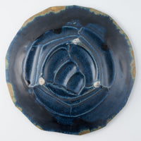 作家 山本一仁 紺碧釉 面取8寸鉢 作家 山本一仁 陶磁器作家もの