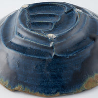 作家 山本一仁 紺碧釉 面取8寸鉢 作家 山本一仁 陶磁器作家もの