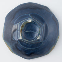 作家 山本一仁 紺碧釉 面取5寸鉢 作家 山本一仁 陶磁器作家もの