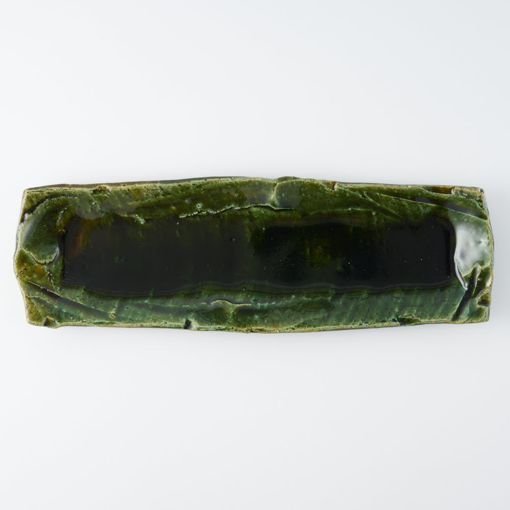 作家 山本一仁 織部釉 長皿 ¥3,630 大人の焼き物