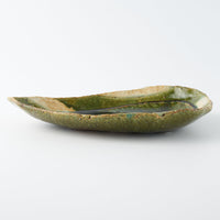 作家 山本一仁 織部釉 ストライプ玉子鉢 作家 山本一仁 陶磁器作家もの