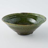 作家 山本一仁 織部釉 5.5寸鉢 作家 山本一仁 陶磁器作家もの