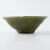 作家 山本一仁 織部釉 5.5寸鉢 作家 山本一仁 陶磁器作家もの