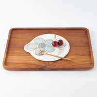 hapun pottery フラットプレート フラワー 大 青 hapun pottery 陶磁器作家もの