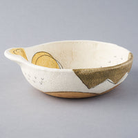 hapun pottery ボウル フラワー 黄 hapun pottery 陶磁器作家もの