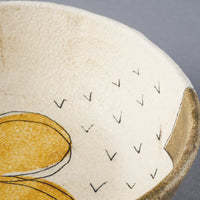 hapun pottery ボウル フラワー 黄 hapun pottery 陶磁器作家もの