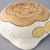 hapun pottery ボウル フラワー 黄 hapun pottery 陶磁器作家もの