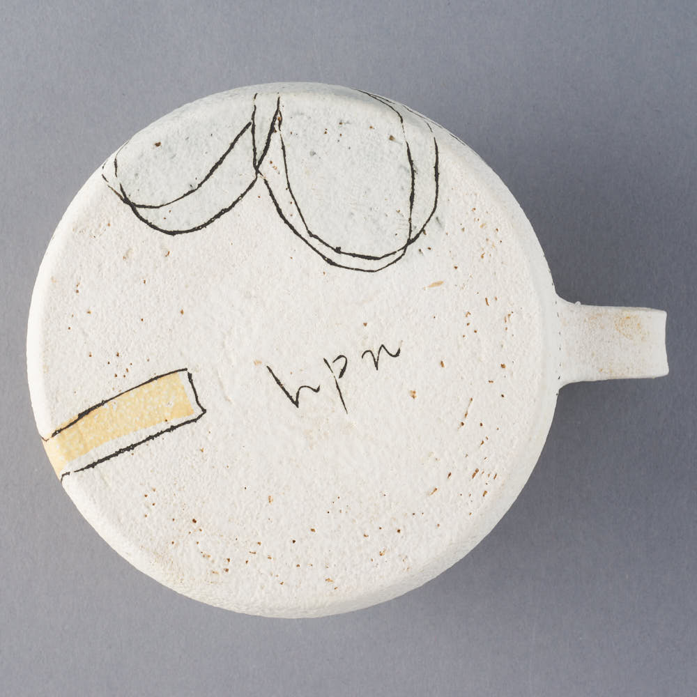 hapun pottery カップ フラワー 青 hapun pottery 陶磁器作家もの