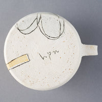hapun pottery カップ フラワー 青 hapun pottery 陶磁器作家もの