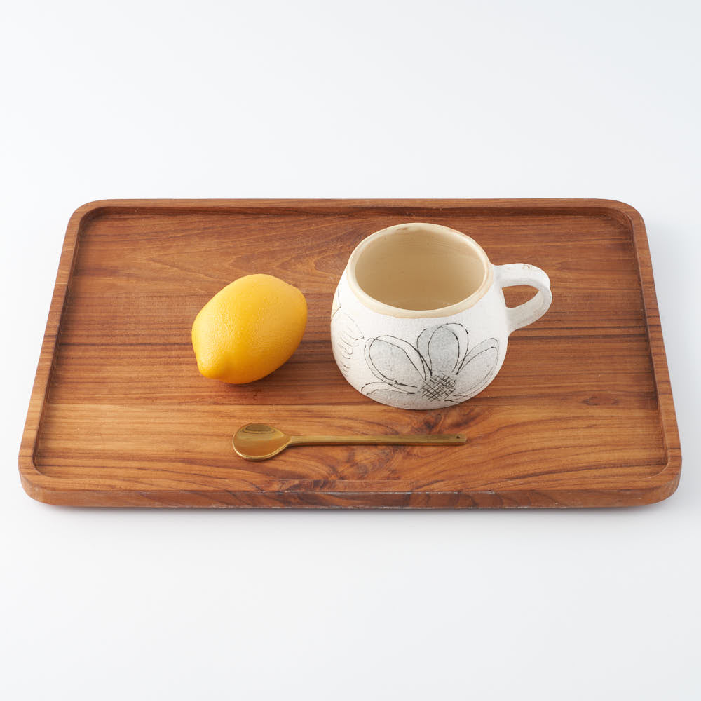 hapun pottery カップ フラワー 青 hapun pottery 陶磁器作家もの