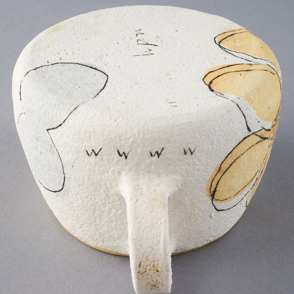hapun pottery カップ フラワー 黄 hapun pottery 陶磁器作家もの