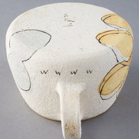 hapun pottery カップ フラワー 黄 hapun pottery 陶磁器作家もの