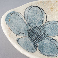 hapun pottery 小鉢 フラワー 青 hapun pottery 陶磁器作家もの