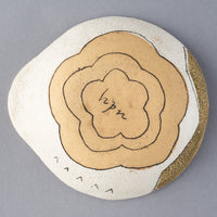 hapun pottery 小鉢 フラワー 黄 hapun pottery 陶磁器作家もの