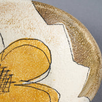 hapun pottery 小鉢 フラワー 黄 hapun pottery 陶磁器作家もの