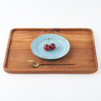 作家 久保雅裕 イッチン レトロ リム皿 S ライトブルー 作家 久保雅裕 陶磁器作家もの