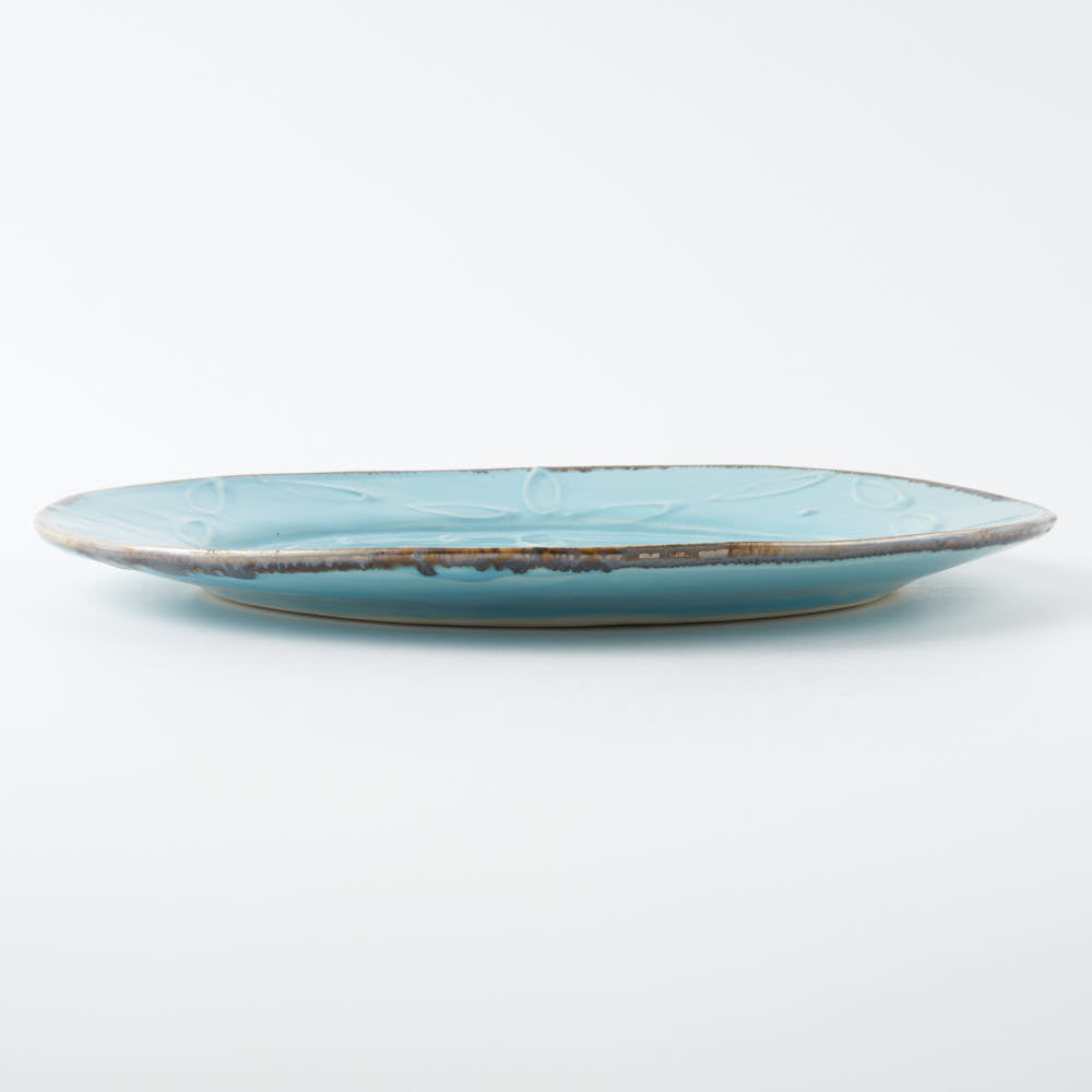 作家 久保雅裕 イッチン レトロ リム皿 L ライトブルー ¥5,720 大人の