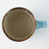 作家 久保雅裕 イッチン レトロマグカップ ライトブルー 作家 久保雅裕 陶磁器作家もの