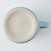 作家 久保雅裕 イッチン レトロマグカップ ライトブルー 作家 久保雅裕 陶磁器作家もの