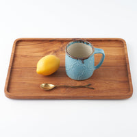 作家 久保雅裕 イッチン レトロマグカップ ライトブルー 作家 久保雅裕 陶磁器作家もの