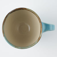 作家 久保雅裕 イッチン フラワー マグカップ ライトブルー 作家 久保雅裕 陶磁器作家もの