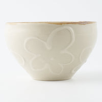 作家 久保雅裕 イッチン フラワー フリーボール アイボリー 作家 久保雅裕 陶磁器作家もの