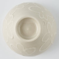 作家 久保雅裕 イッチン フラワー フリーボール アイボリー 作家 久保雅裕 陶磁器作家もの