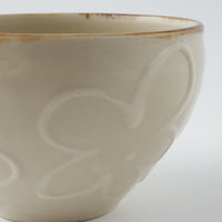 作家 久保雅裕 イッチン フラワー フリーボール アイボリー 作家 久保雅裕 陶磁器作家もの