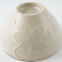 作家 久保雅裕 イッチン フラワー フリーボール アイボリー 作家 久保雅裕 陶磁器作家もの