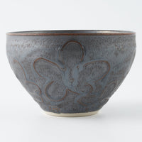 作家 久保雅裕 イッチン フラワー フリーボール ブラック 作家 久保雅裕 陶磁器作家もの