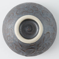 作家 久保雅裕 イッチン フラワー フリーボール ブラック 作家 久保雅裕 陶磁器作家もの