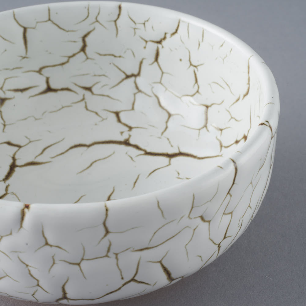 日ノ出窯 龍爪梅花皮 鉢 白 (12cm) 日ノ出窯 陶磁器作家もの