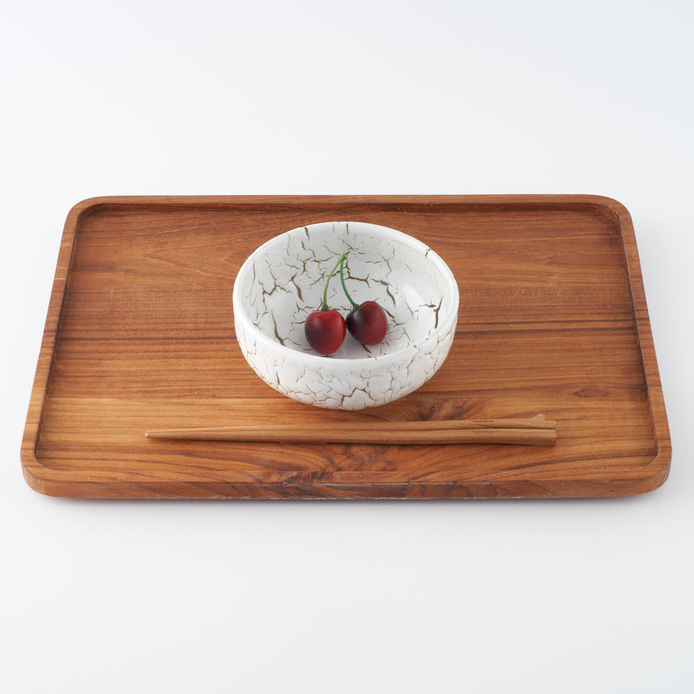 日ノ出窯 龍爪梅花皮 鉢 白 (12cm) 日ノ出窯 陶磁器作家もの