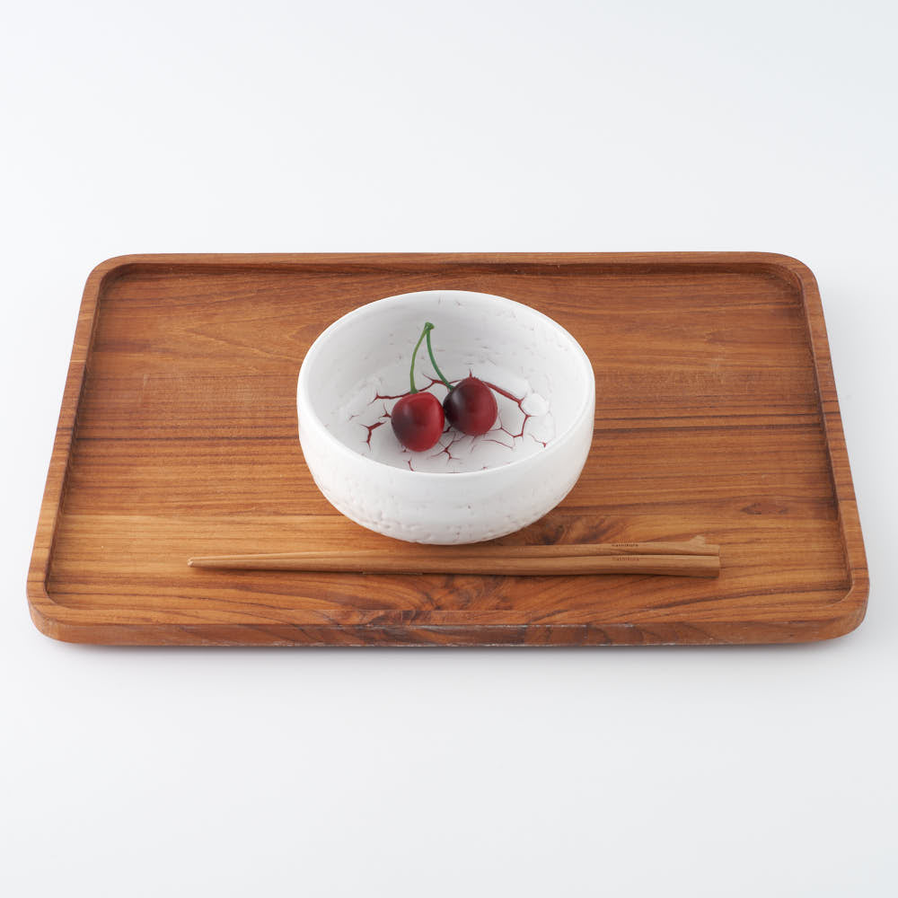 日ノ出窯 龍爪梅花皮 鉢 赤 (12cm) 日ノ出窯 陶磁器作家もの