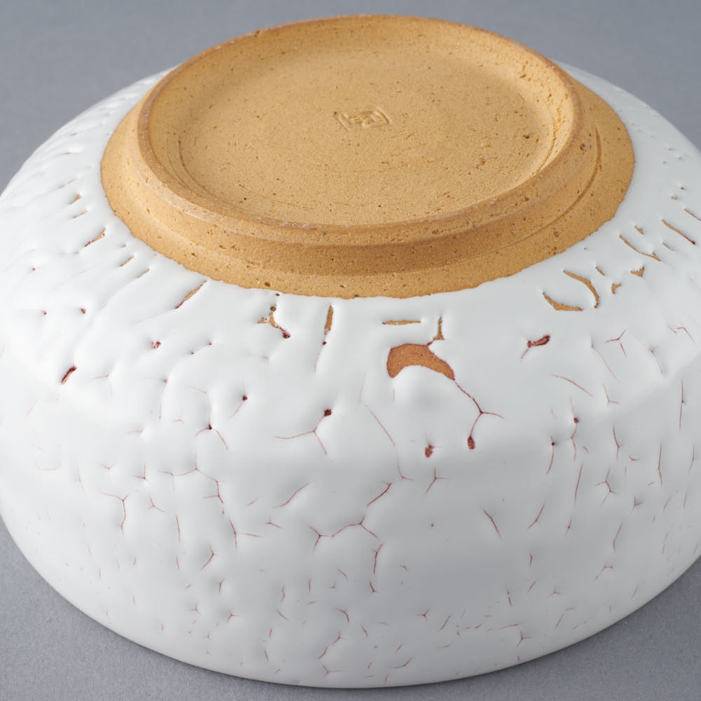 日ノ出窯 龍爪梅花皮 鉢 赤 (12cm) 日ノ出窯 陶磁器作家もの