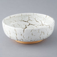 日ノ出窯 龍爪梅花皮 鉢 白 (17cm) 日ノ出窯 陶磁器作家もの